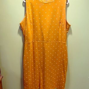 Mustard polka dot old navy sheath dress